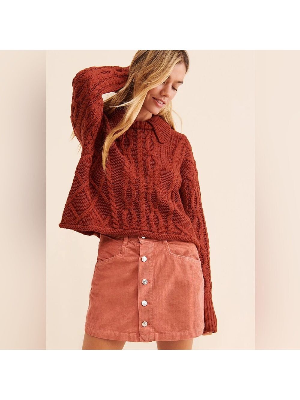 NWT $60 Free People RAY Corduroy Mini Skirt - Picture 5 of 10